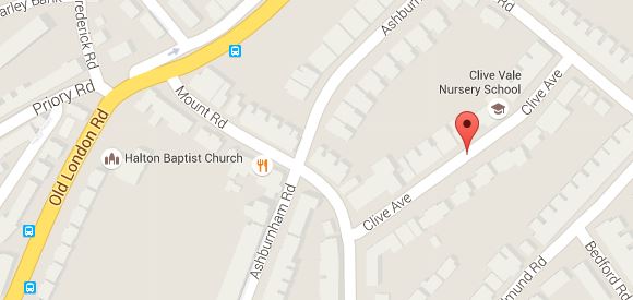 Map to Clive Vale Nursery, Clive Avenue, Hastings